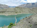 Водохранилище в Дагестане, на месте бывшего горного аула.