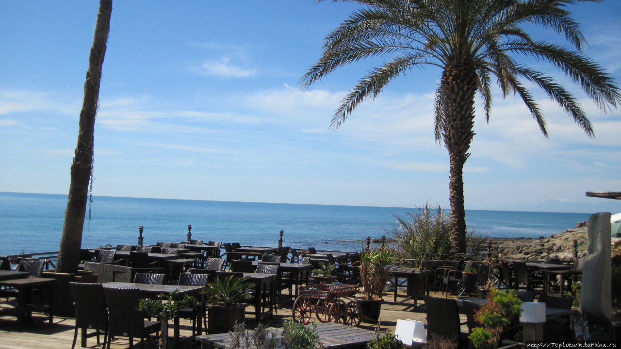 Кафе на берегу Средиземно