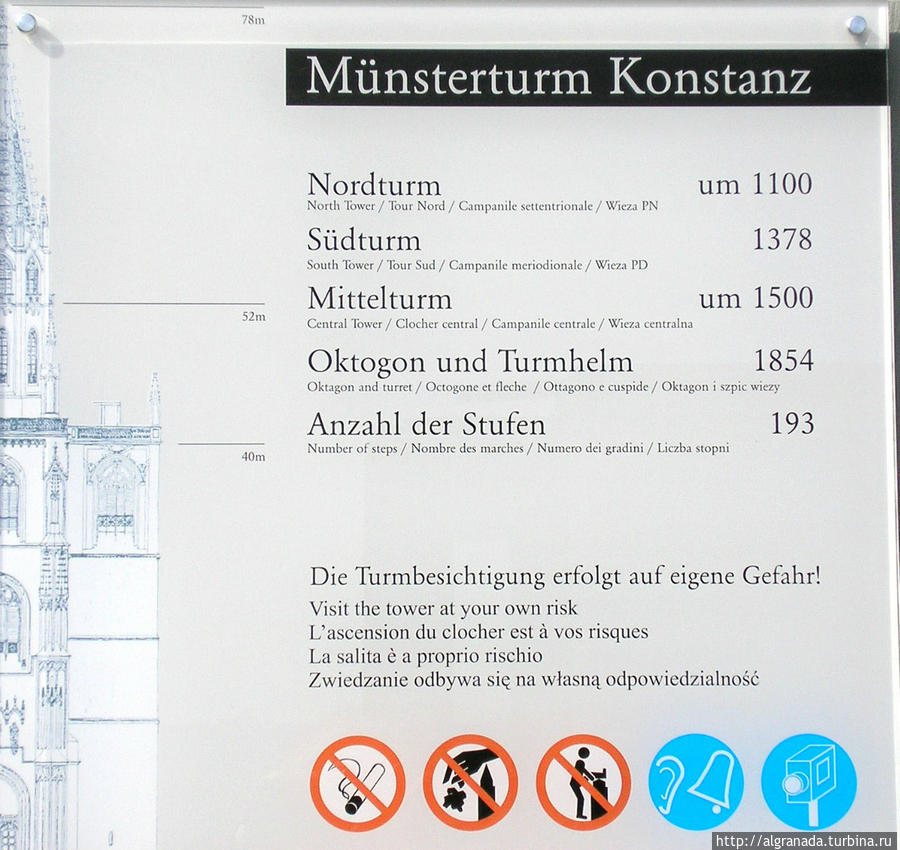 Вот что мы увидели с башни Мюнстера Констанц, Германия