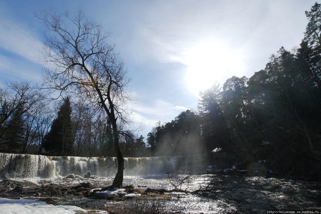 Водопад. Против солнца Кейла-Йоа, Эстония