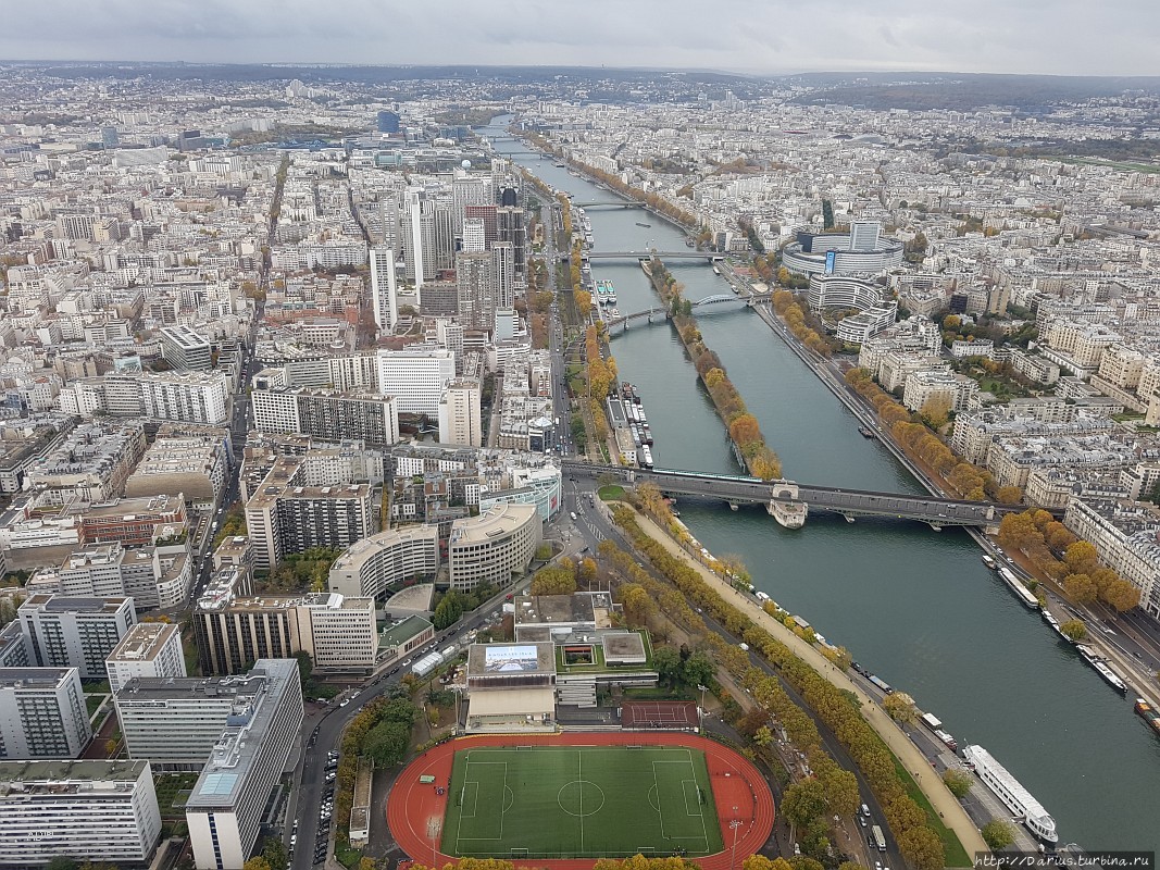 Париж — Виды с Эйфелевой башни (3-й этаж, общие виды) Париж, Франция