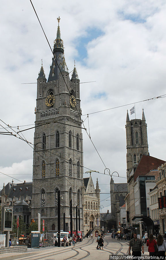 Башня Белфорт и собор Св. Бавона Гент, Бельгия