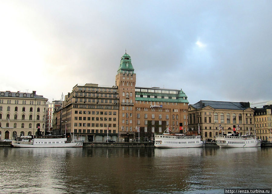 Вид с набережной Strandvägen. Стокгольм, Швеция