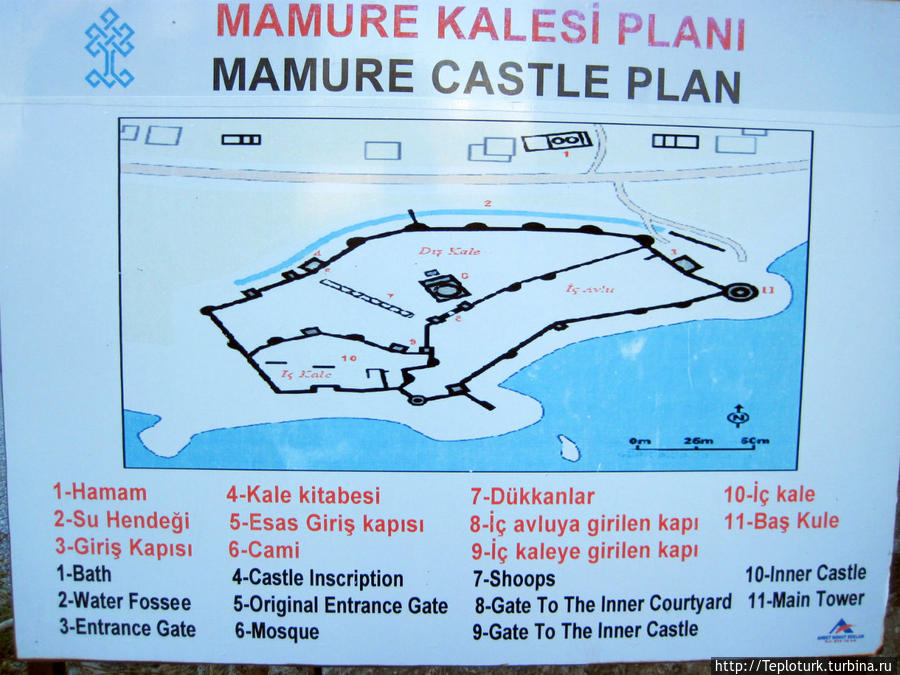 План крепости Анамур, Турция
