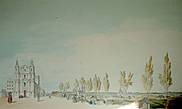 Успенская церковь (собор). Вид на город и Замковую гору с Успенской горы.

Рисунок Юзефа Пешки. Начало XIX века.