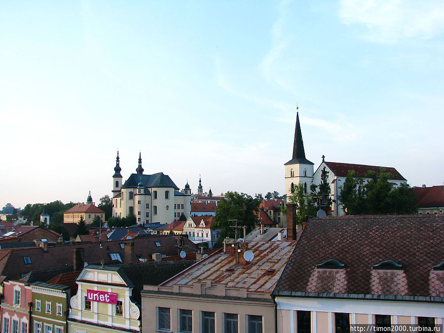 Вид с террасы на город Литомышль, Чехия