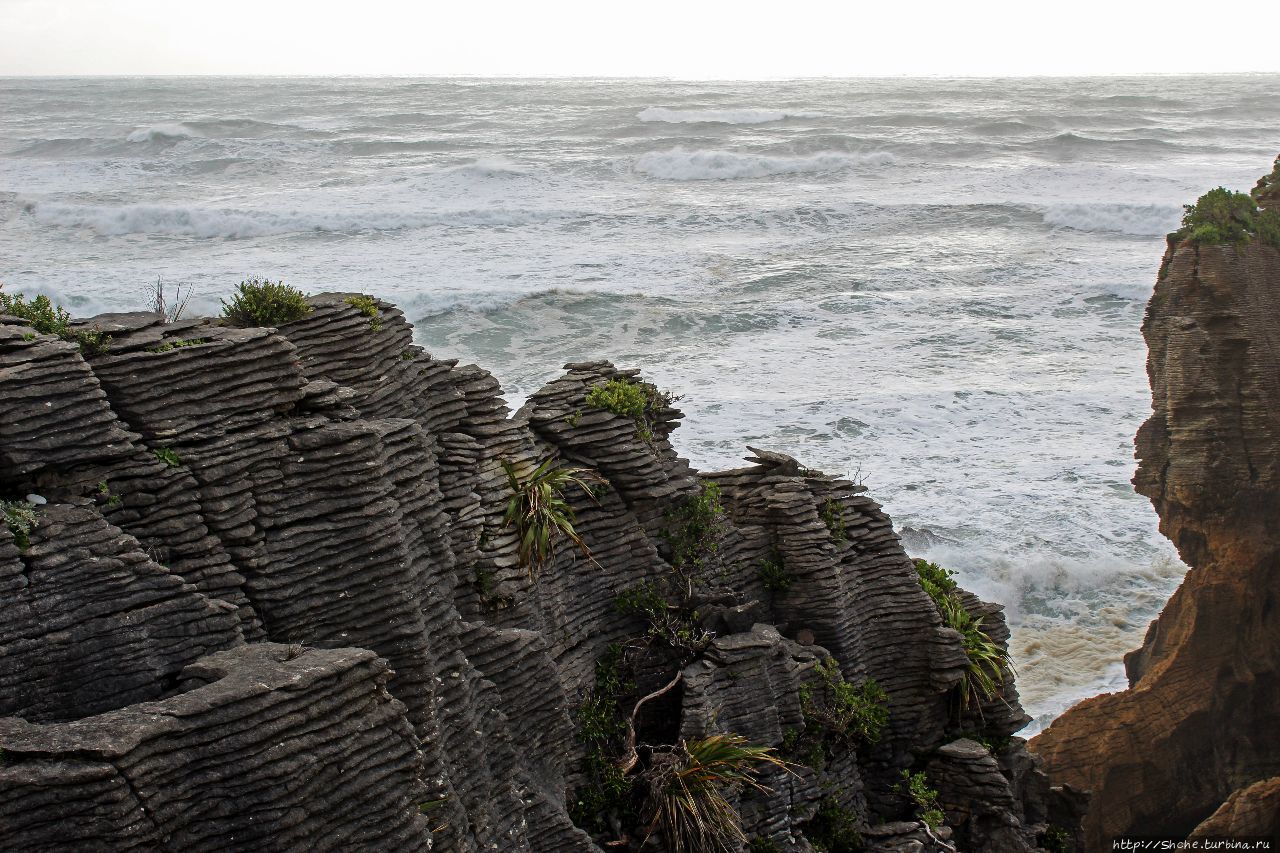 Блинчиковые скалы Папароа Национальный Парк, Новая Зеландия