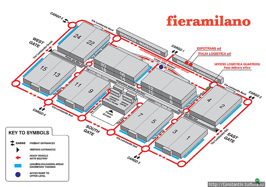 Схема Fieramilano Милан, Италия