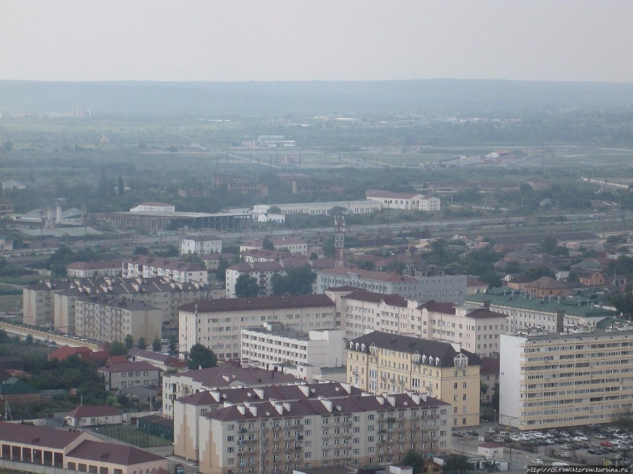 Панорама Грозного с крыши небоскреба