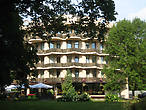 Гостиница Pušynas, где мы жили, тоже находится в самом центре городка.