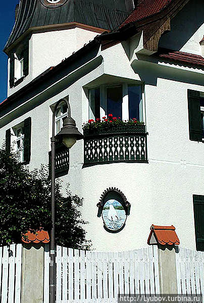 Фасады домов Фюссена Фюссен, Германия