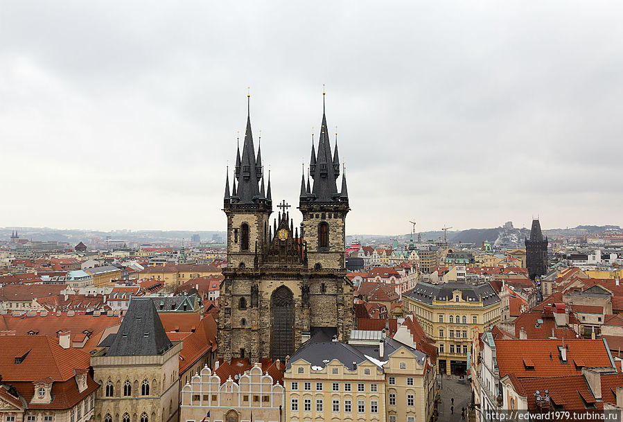 Прага со Староместской ратуши Прага, Чехия