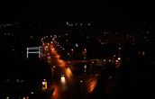 Вид с террасы на ночной город
