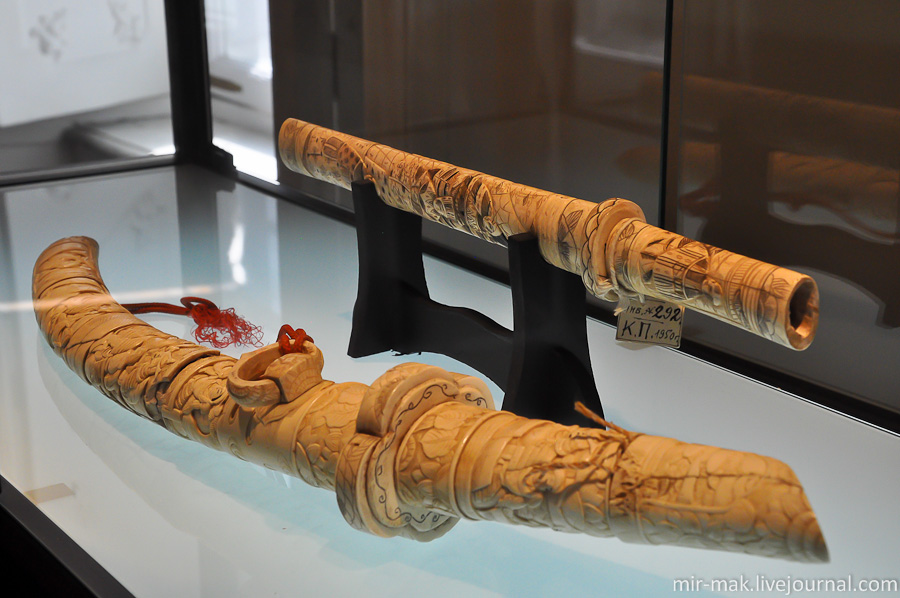 Декоративная оправа мечей танто, конца 19 века. Резьба по слоновой кости. Одесса, Украина