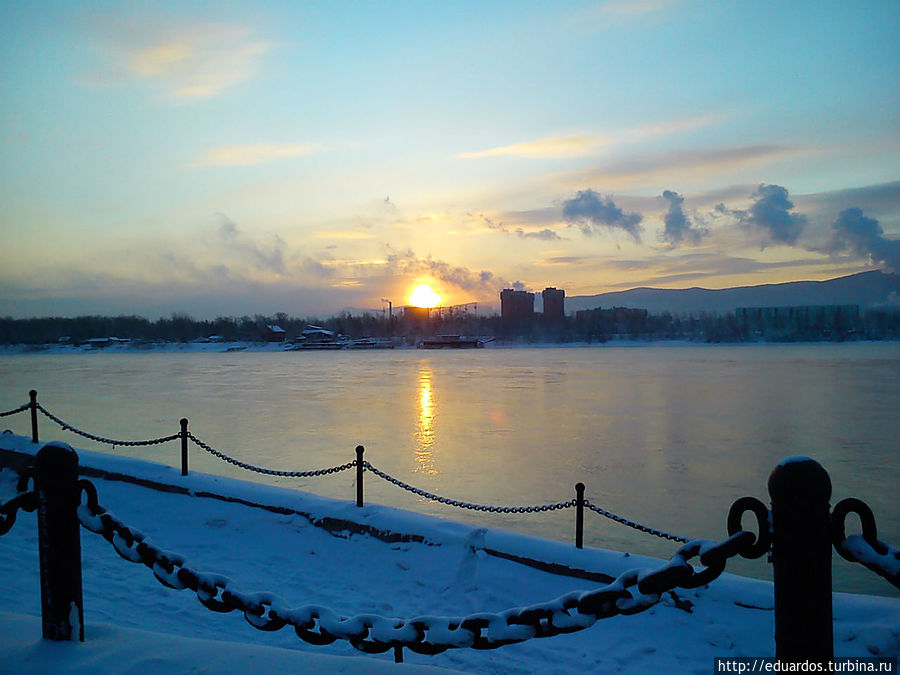 Рассвет над Енисеем Красноярск, Россия