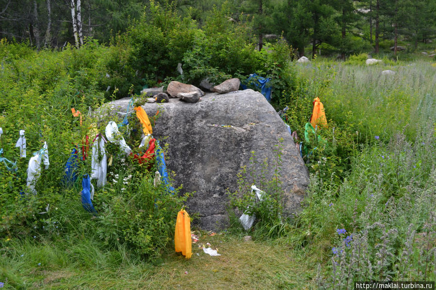 Священный камень возле аржаана. Тыва, Россия