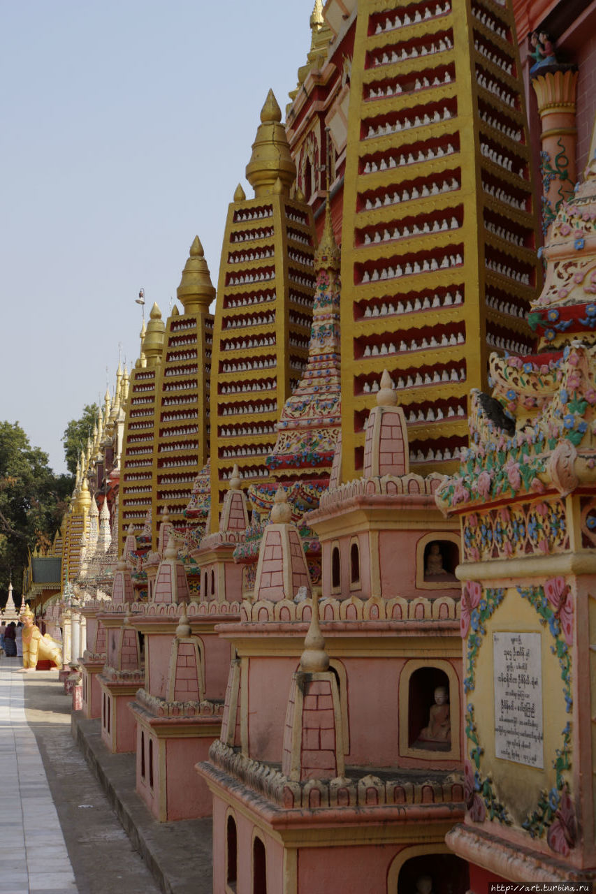 Сказочный храм-ёжик и большой Будда. Монива, Мьянма