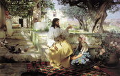Картина Генриха Ипполитовича Семирадского (1843 -1902) Христос у Марфы и Марии.