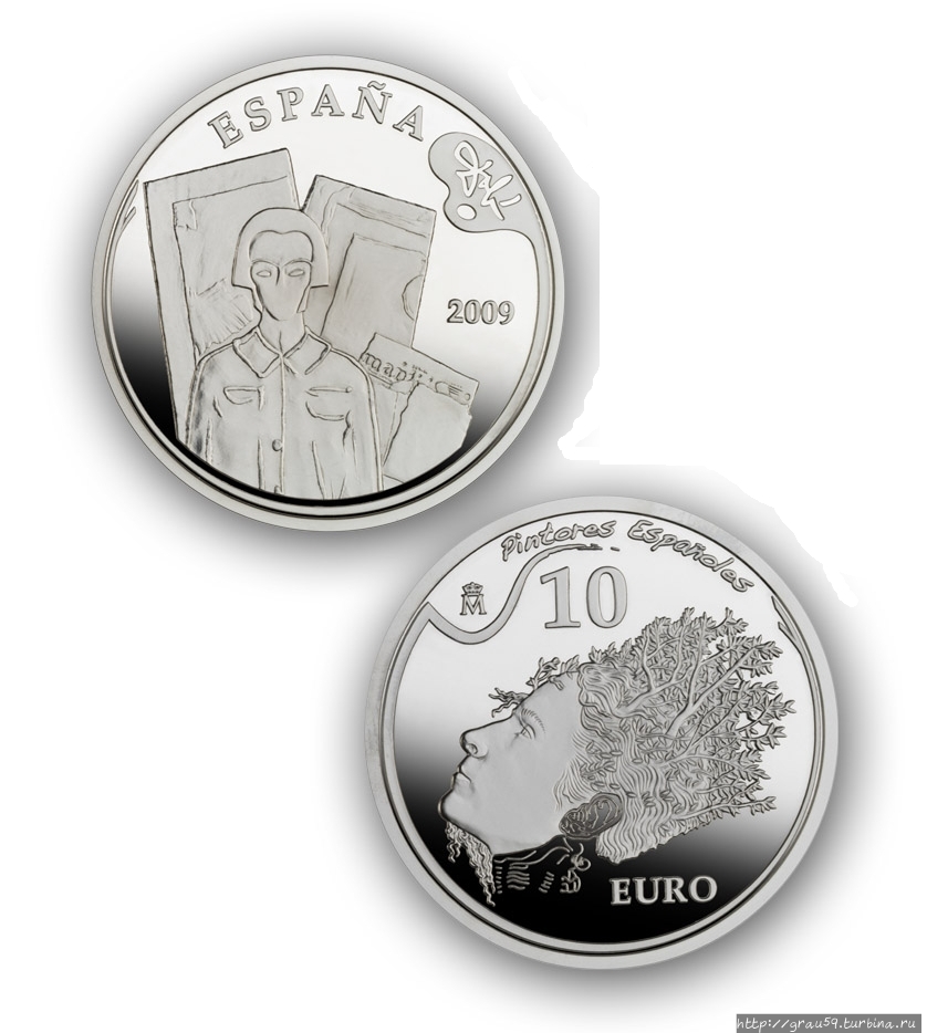 Россия на монетах других стран. Гала — русская муза Дали Испания