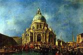 Дож Венеции прибывает 21 ноя на фейверк в память окончания чумы 1630, Ф. Гварди
