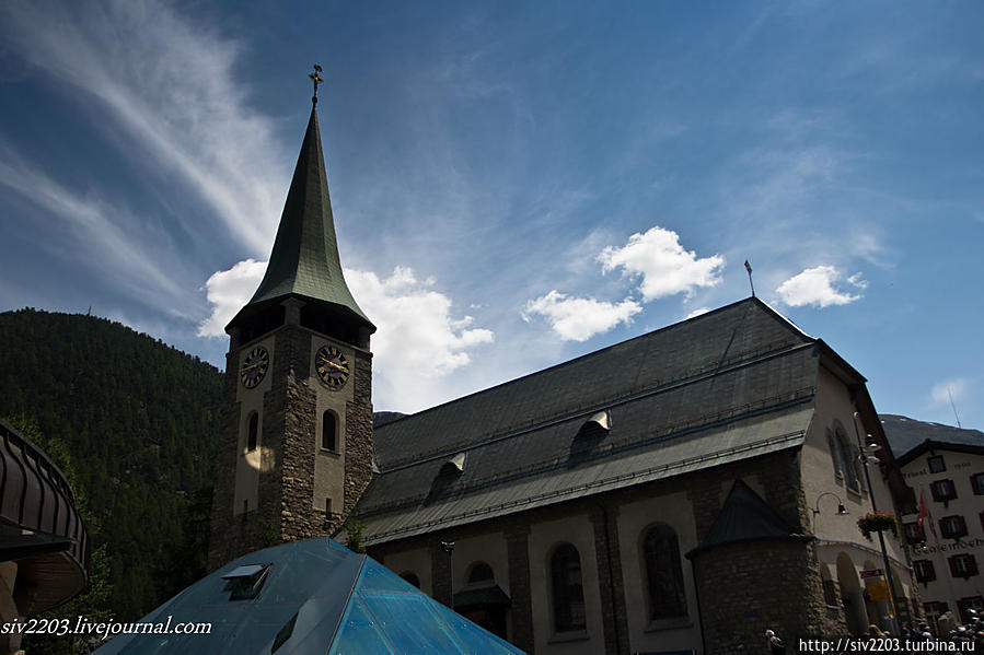 Церматт летом — Швейцарский Тамель Церматт, Швейцария