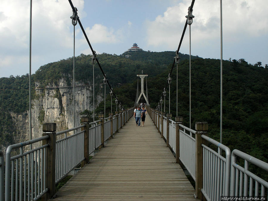 Подвесной мост в Тяньмэньшань Чжанцзяцзе Национальный Лесной Парк (Парк Аватар), Китай