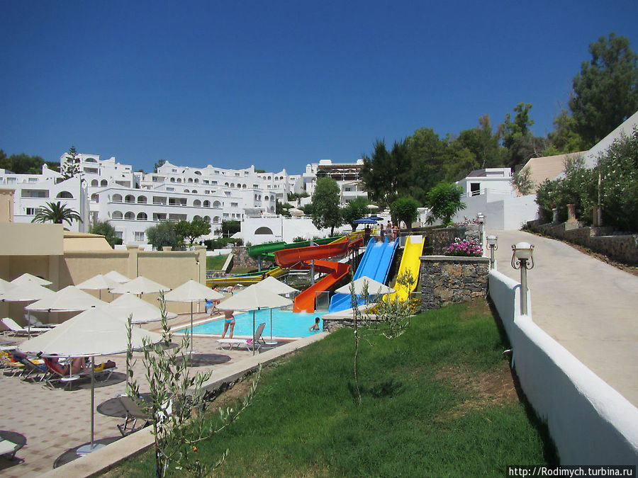 Аквапарк в отеле Линдос, остров Родос, Греция