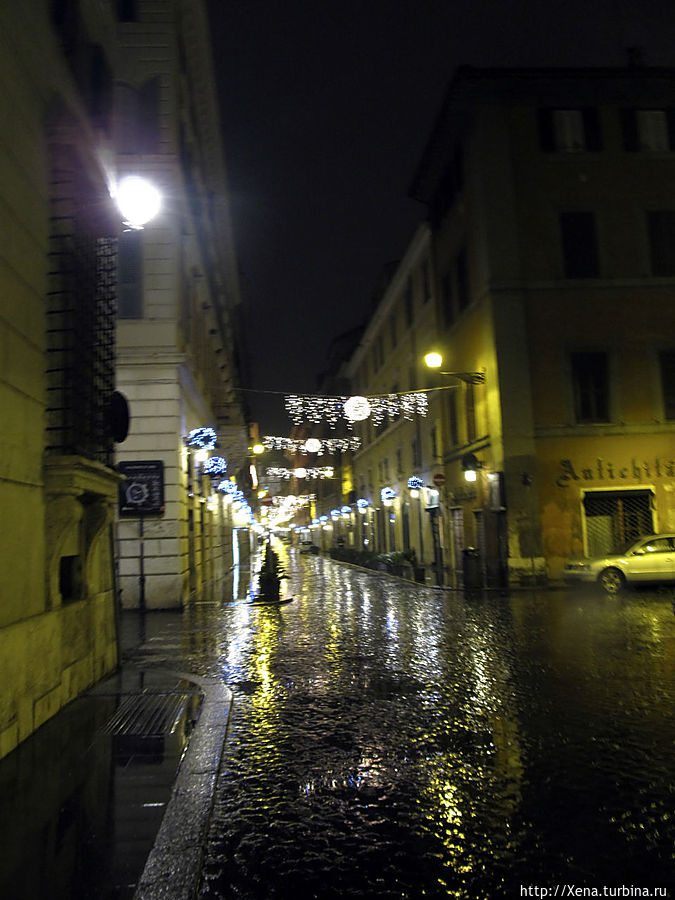 Наша улица Фонтанелла Боргезе после дождичка Рим, Италия