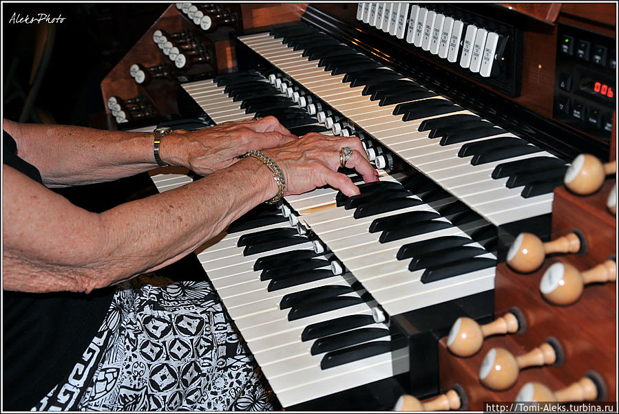 Бабушка так раззадорилась, что решила сыграть нам на органе...
* Балтимор, CША