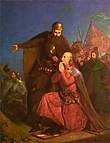 Владислав Ягайло и Витовт молятся перед битвой