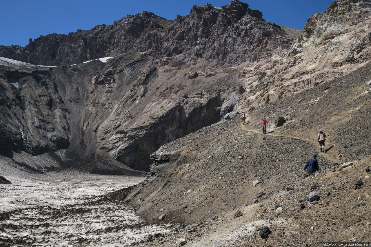 Это мы идём ко второму кратеру! (Он слева) Мутновский вулкан и окрестности (2323м), Россия