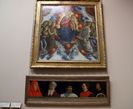 Сандро Боттичелли.  Мадонна с младенцем среди ангелов и святые Мария Магдалина и Бернард