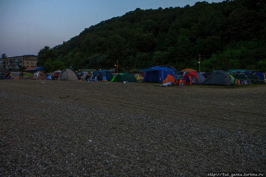 Все еще спят, фото перед рассветом Пицунда, Абхазия