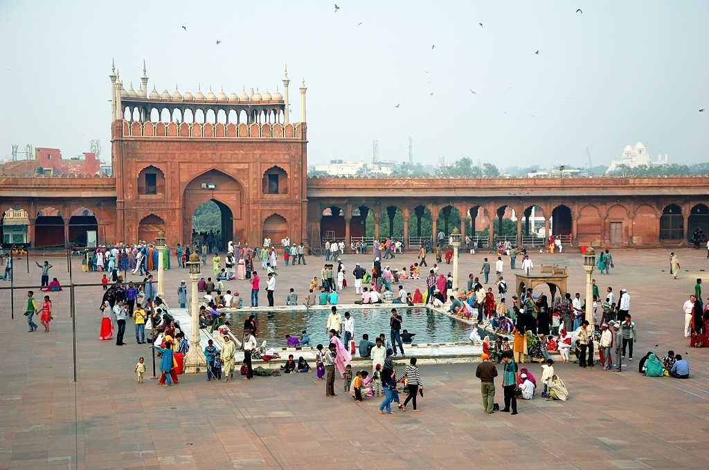 Делийская мечеть и велорикши — первое знакомство с Индией Дели, Индия