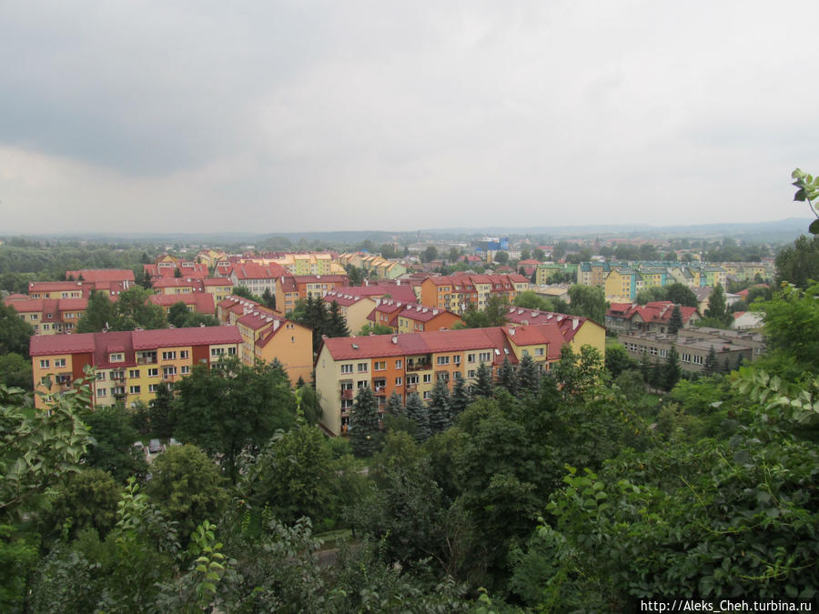 Вид на город с центра Санок, Польша