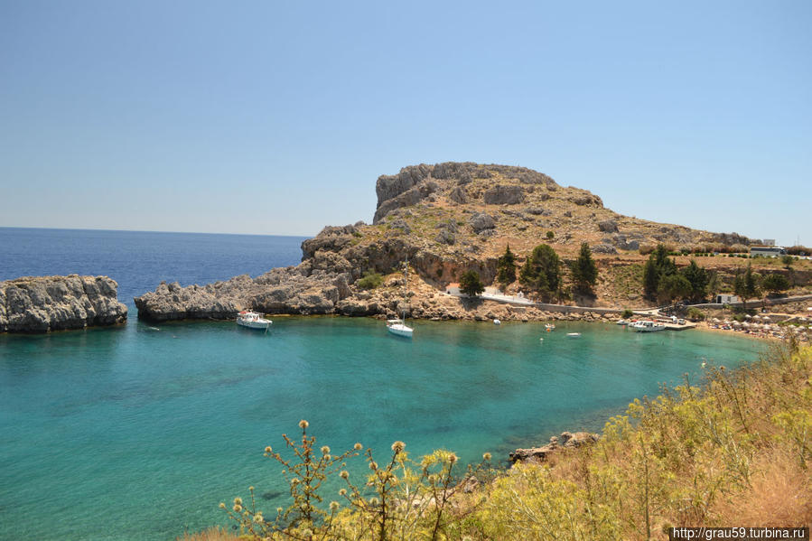 Бухта апостола Павла Линдос, остров Родос, Греция