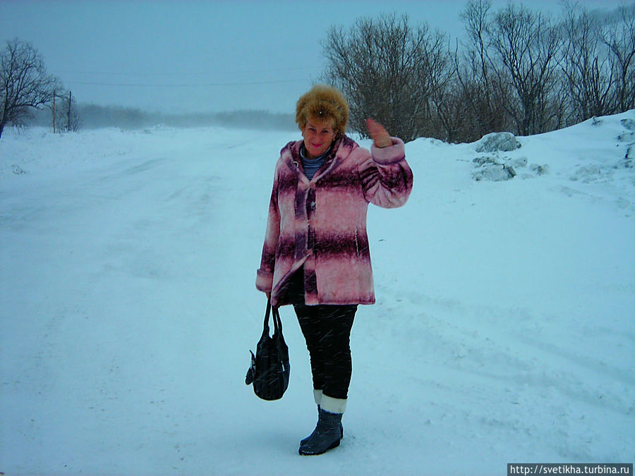 Зимняя дорога в Мильково Камчатский край, Россия