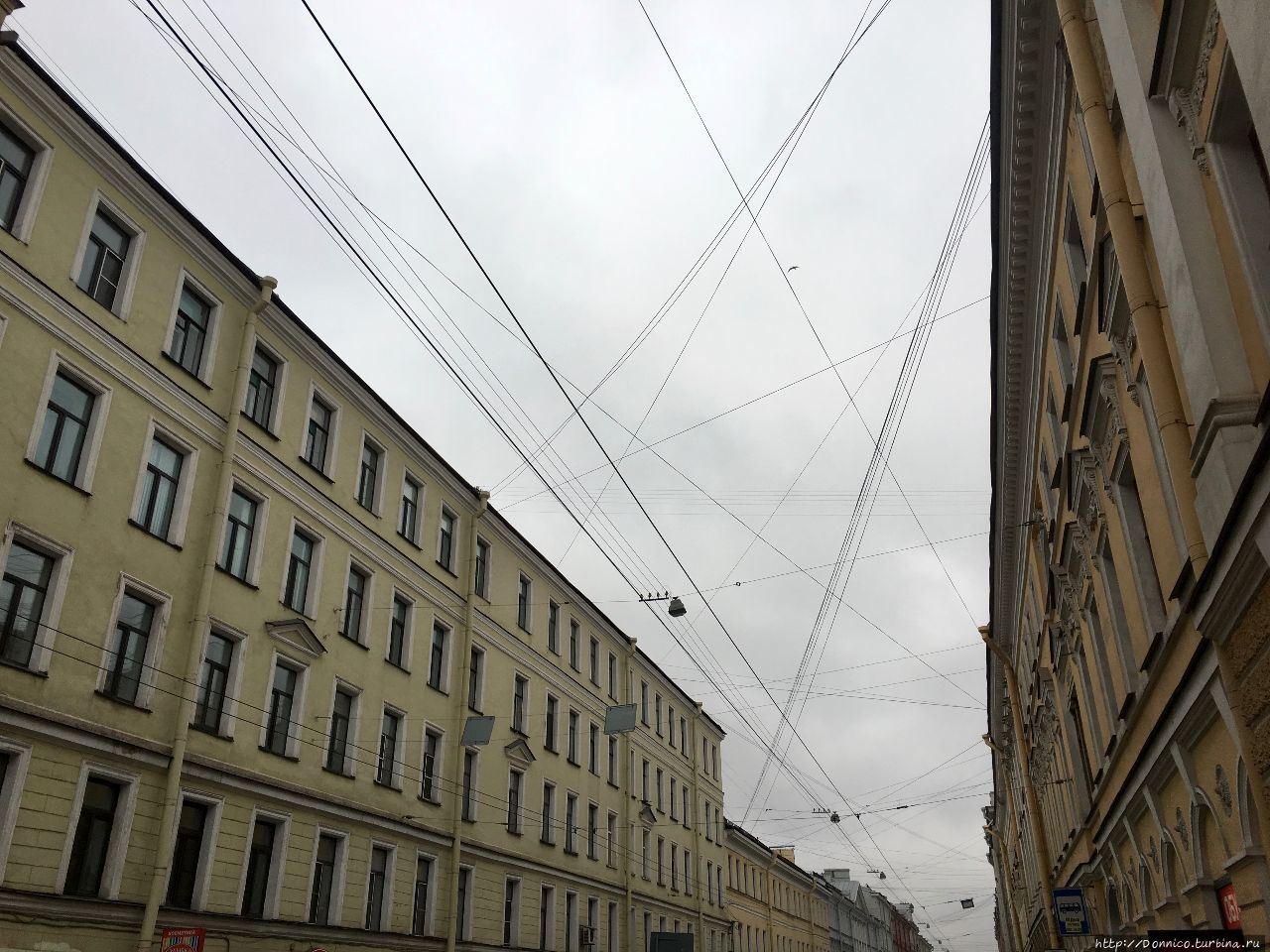 переплетение проводов интернета на литературной Гороховой Санкт-Петербург, Россия