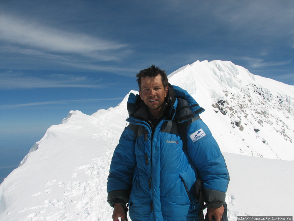горный гид Андрей Гундарев на пике Денали, проект 7 вершин Эльбрус (гора 5642м), Россия