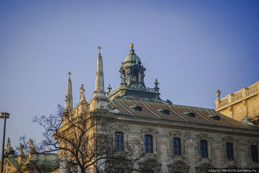 Здание Дворца Правосудия (Юстиции) (Justizpalast) Мюнхен, Германия