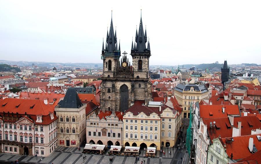 Завораживающая Прага с высоты Староместкой ратуши Прага, Чехия