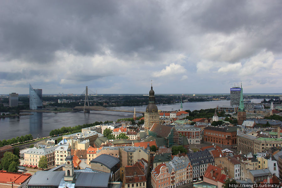 Вид на Ригу сверху Рига, Латвия