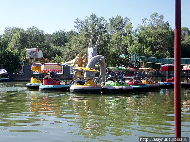 А здесь  дожидается детей целая флотилия..