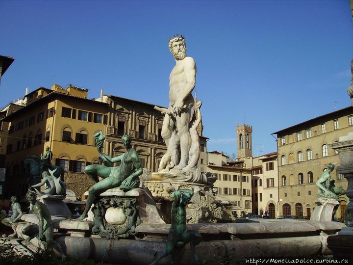 Флоренция: piazza della Signoria, palazzo Vecchio Флоренция, Италия