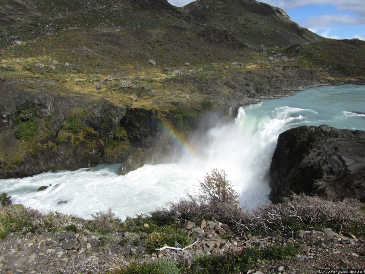 Водопад Сальто Гранде Национальный парк Торрес-дель-Пайне, Чили