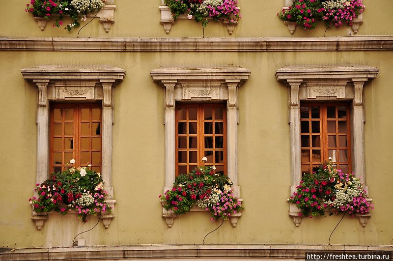 Пока слушаешь музыку, успеваешь осмотреться вокруг: сколько же красивых окон в цветах! Анси, Франция