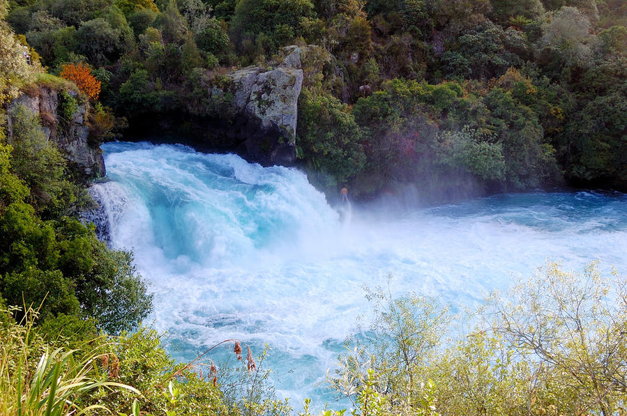 Водопад Huka Falls Таупо, Новая Зеландия