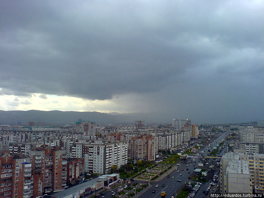 Кромешная мгла в июле 2012 го Красноярск, Россия