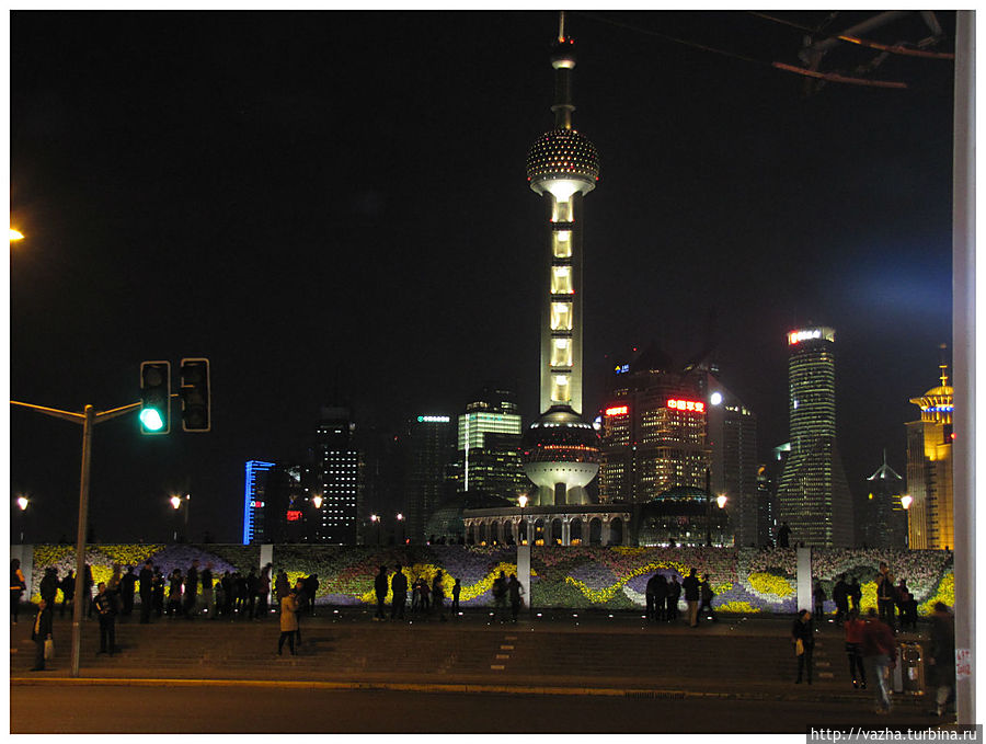 Огни ночного Шанхая Шанхай, Китай