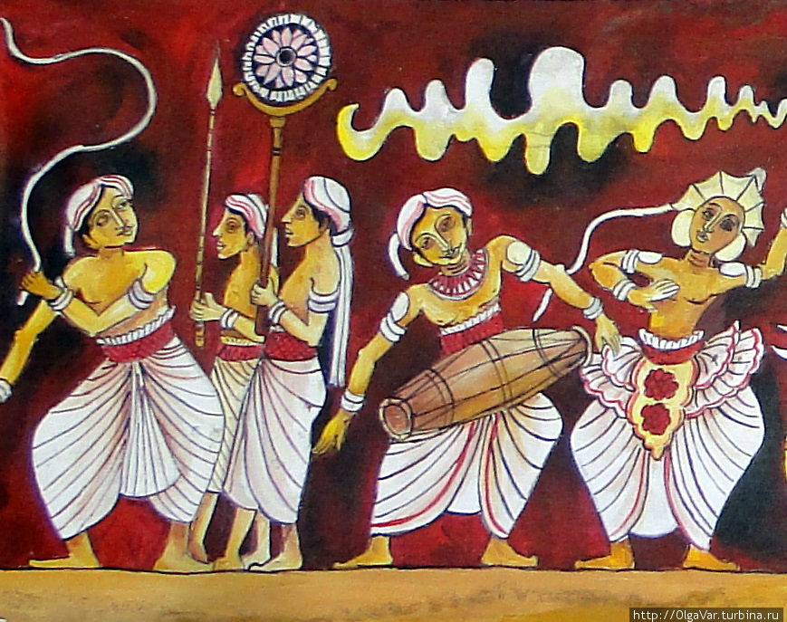 Происхождение сингальских танцев, как считают исследователи,  связано с древними ритуалами заклинания и изгнания злых духов, привнесенными на остров из Индии. В отличие от неспешных, чуть ленивых танцев Юго-Восточной Азии, они динамичны и полны внутренней энергии. Канди, Шри-Ланка
